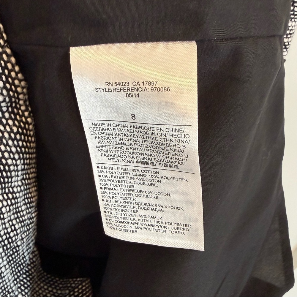 Banana Republic Woven Sleeveless Tweed Sheath Dress Gray - Picture 6 of 11